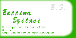 bettina szilasi business card